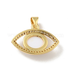 Brass Micro Pave Cubic Zirconia Pendants&nbsp;KK-B059-40G