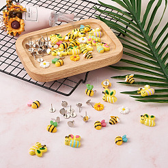 120Pcs DIY Bees & Daisy Shape Sofa Foam Nails Making Kits&nbsp;DIY-CD0001-12P