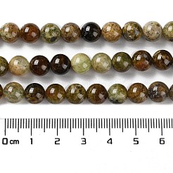 天然のグリーンガーネットビーズ連売り  ラウンド  8mm  穴：1mm  約49個/連  15.16''（38.5センチメートル）&nbsp;G-Z034-B14-02