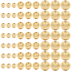 Brass Grooved Beads&nbsp;KK-BBC0028-75A