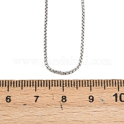 1MM Brass Box Chain Adjustable Slider Necklaces&nbsp;KK-H533-10B-P