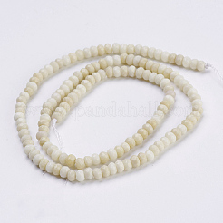 天然石ペトリファイドウッドビーズ連売り  多面カット  ロンデル  4~4.5x2~2.5mm  穴：1mm  約150個/連  15.1インチ〜15.3インチ（38.5~39cm）&nbsp;G-K255-16
