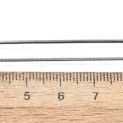 変色しにくい304ステンレススチールのスネークチェーンネックレス  ステンレス鋼色  17.7インチ（45cm）  0.9mm&nbsp;STAS-M174-019P