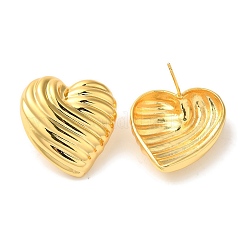 Rack Plating Brass Stud Earrings&nbsp;EJEW-B062-31G