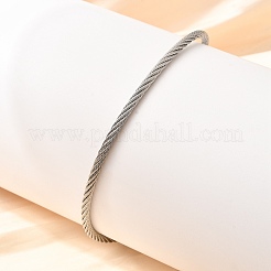 304 Stainless Steel Bangles for Women Men&nbsp;BJEW-Z131-01P