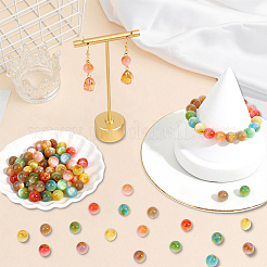 112Pcs 7 Colors Transparent Resin Beads&nbsp;RESI-PA0001-37B