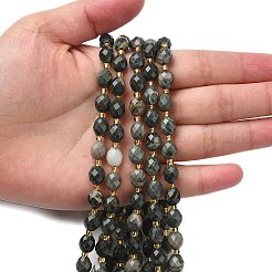 Natural Green Wood Lace Stone Wooden Jasper Beads Strands&nbsp;G-F809-A30-01