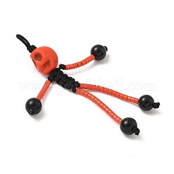 Halloween Theme Glass Seed & Natural Black Onyx & Synthetic Turquoise Beaded Pendants&nbsp;PALLOY-MZ00777-05