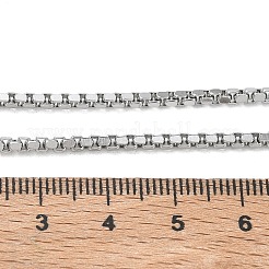 10mm 304ステンレススチール製ベネチアンチェーンネックレス 2.3個  変色なし  ステンレス鋼色  17.72インチ（45cm）&nbsp;NJEW-G203-05P