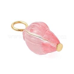 Transparent Spray Paint Glass Pendants&nbsp;PALLOY-JF03689-02