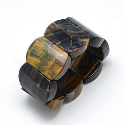Natural Tiger Eye Stretch Bracelets&nbsp;BJEW-R303-01