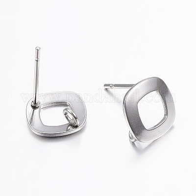Non-Tarnish 304 Stainless Steel Stud Earring Findings&nbsp;STAS-I071-15P-1