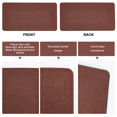 フェルトインサートバッグボトム  クッションパッド  長方形  ココナッツブラウン  25x13x0.45cm&nbsp;DIY-WH0308-167B-03-1