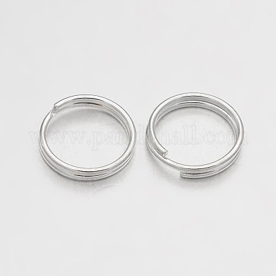 真鍮スプリットリング  ダブルループ丸カン  銀  9x1.5mm  内径：8mm&nbsp;KK-E647-09S-9mm-1