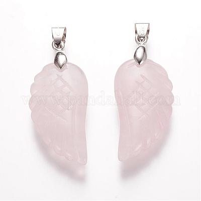 Natural Rose Quartz Pendants&nbsp;G-E339-02H-1