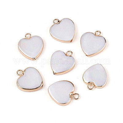Shell Pearl Heart Charms&nbsp;PEAR-P004-65KCG-1