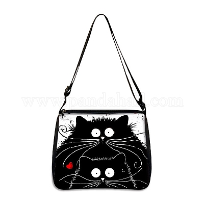 Cat Polyester Shoulder Bags&nbsp;PW-WG04021-05-1