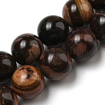 Natural Rhodonite Round Beads Strands&nbsp;G-R494-A21-04-1