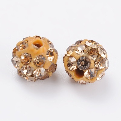 Polymer Clay Rhinestone Beads&nbsp;RB-A053-4mm-14-1