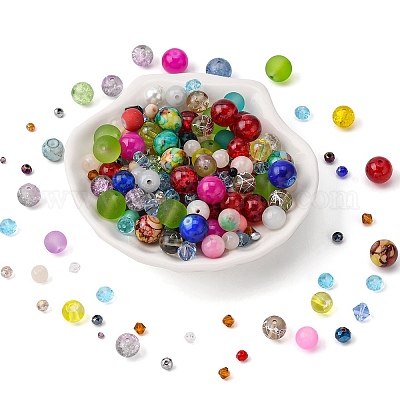ガラスビーズ  混合図形  ミックスカラー  4~19x4~21x3~15mm  穴：0.5~2mm&nbsp;GLAA-XCP0004-01-1