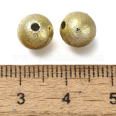 UVメッキ CCB プラスチックビーズ  テクスチャー  ラウンド  シャンパンゴールド  8mm  穴：1.4mm&nbsp;CCB-D008-17G-01-1