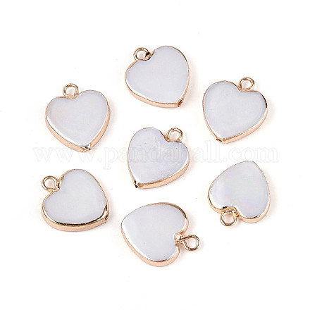 Shell Pearl Heart Charms&nbsp;PEAR-P004-65KCG-1