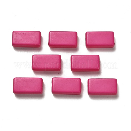 不透明なアクリルビーズ  長方形  赤ミディアム紫  18.5x10x6mm  穴：2mm  約450個/500g&nbsp;OACR-A030-03B-1