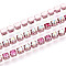 Iron Rhinestone Cup Chains, with Spool, Light Rose, 2x2x2mm, about 30.00 Feet(9.14m)/Roll