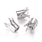 Brass Beads, Crown, Platinum, 12x10.5mm, Hole: 1.2mm