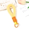 Weave Knot Plush Lanyard, Wrist Strap Keychain, Yellow, 40~70mm