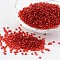 12/0 Glass Seed Beads, Silver Lined Round Hole, Round, Red, 2mm, Hole: 1mm, about 3306pcs/50g