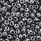 6/0 Glass Seed Beads, Ceylon, Round, Gray, 4mm, Hole: 1.5mm, about 1000pcs/100g