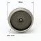 Brass Stud Earring Settings, Nickel Free, Platinum, 10mm, Tray: 8mm, Pin: 0.5mm thick