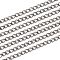 Brass Twisted Chains, Curb Chains, Soldered, Gunmetal, 2.7x2x0.4mm