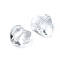 20Pcs Transparent Glass Beads, Heart, 6x6.5x3.5mm, Hole: 1mm