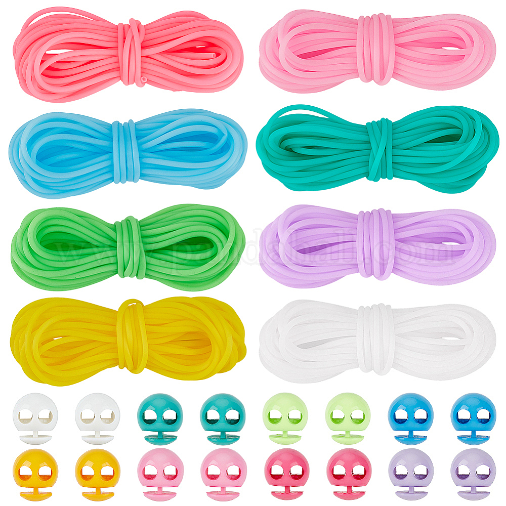 Wholesale 32Pcs 8 Colors Plastic Cord Locks - Pandahall.com
