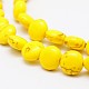 Flat Round Synthetic Turquoise Beads Strands&nbsp;TURQ-I022-16x6mm-10-1