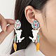 イースターアクリルダングルスタッドピアス  兎  左右  グレー  80x31mm&nbsp;FS-WG96A64-19-1