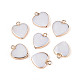 Shell Pearl Heart Charms&nbsp;PEAR-P004-65KCG-1