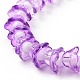 透明ガラスビーズ連売り  花  ミディアム蘭  11~12x7.5~8mm  穴：1.4mm  約50個/連  11.42''（29センチメートル）&nbsp;LAMP-H061-01A-01-4