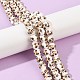 Handmade Flower Printed Porcelain Ceramic Beads Strands&nbsp;PORC-M007-10mm-04-3