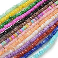 染め天然淡水シェルビーズ連売り  ロンデル  ミックスカラー  1~4.5x4~4.5x2~4.5mm  穴：0.5mm  約159個/連  15.12''（38.4センチメートル）&nbsp;BSHE-G039-07