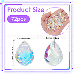 72Pcs Electroplated Glass Beads&nbsp;EGLA-BM0001-43