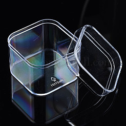 ポリスチレンプラスチックビーズ貯蔵容器  正方形  透明  5.55x5.55x4.8cm&nbsp;CON-N011-037