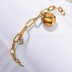 304 Stainless Steel Charm Bracelets&nbsp;STAS-D152-01G