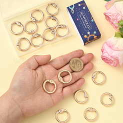 18Pcs Alloy Spring Gate Rings&nbsp;FIND-SC0016-59LG
