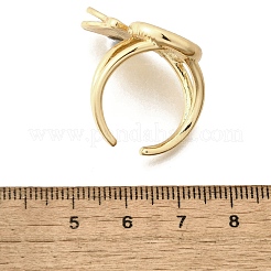 Brass Cuff Rings for Women&nbsp;RJEW-G347-09G
