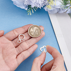 2Pcs 2 Styles 925 Sterling Silver Spring Gate Rings&nbsp;STER-ME0001-59