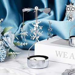 Stainless Steel Spinning Rotary Candle Holder Stand&nbsp;DIY-WH0304-976B
