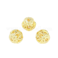 Brass Hollow Beads&nbsp;KK-A226-07A-G